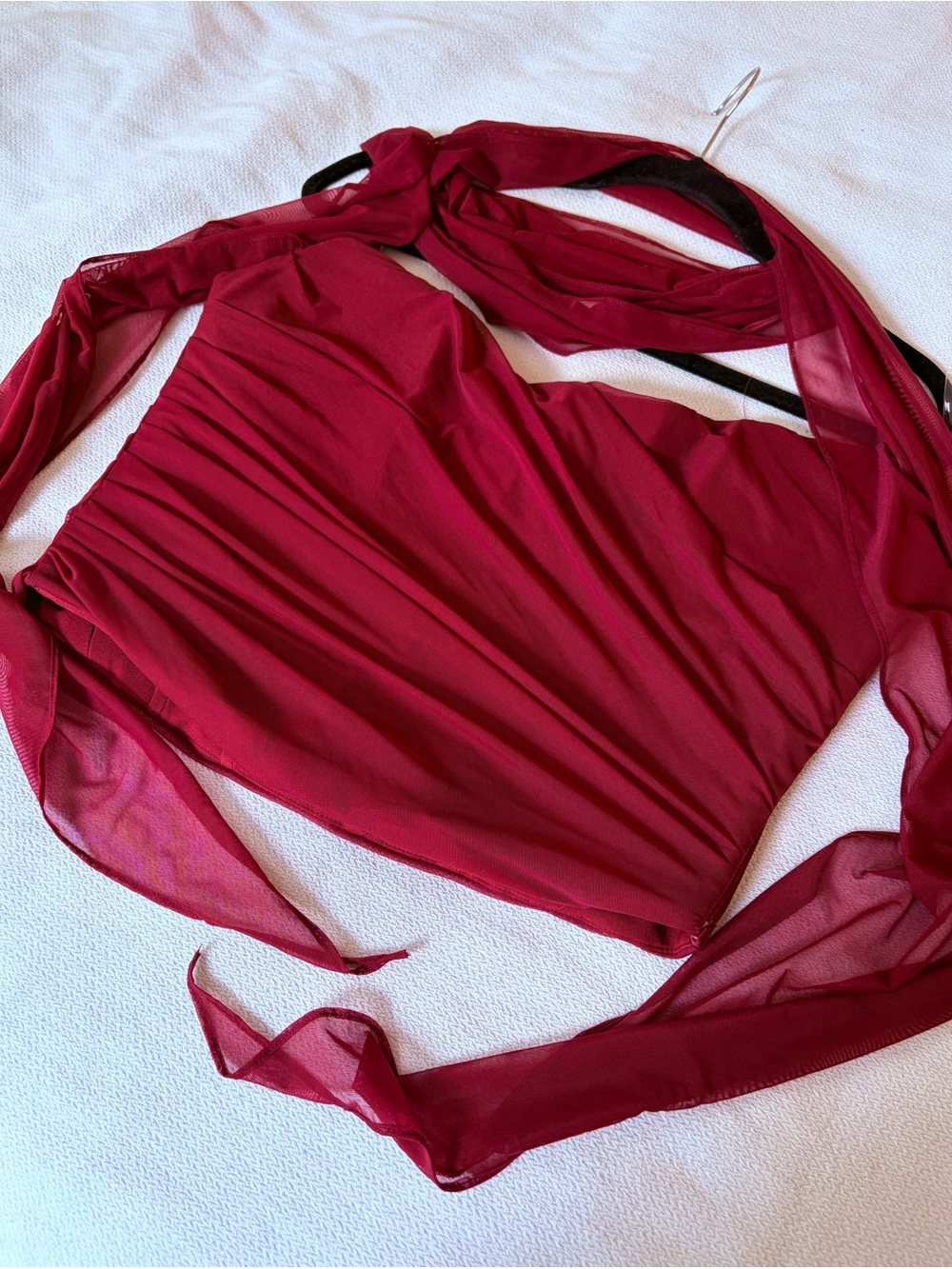 House of CB Cabernet Structured Corset with Neck Scarf